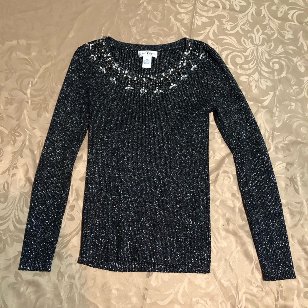 Festive Beaded Sweater